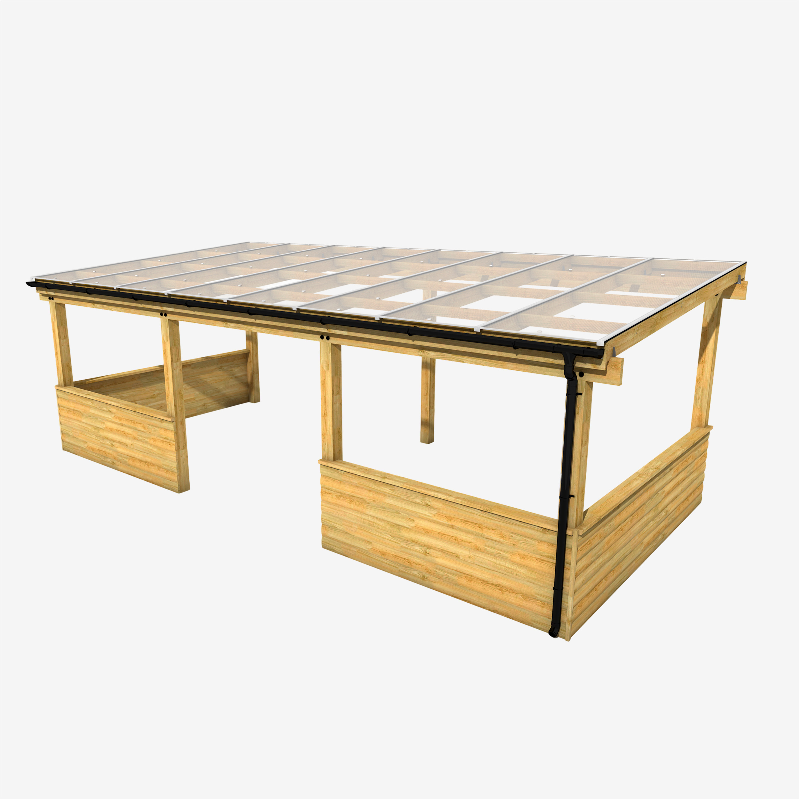 Freestanding Timber Canopy 8m x 4m with Cladding