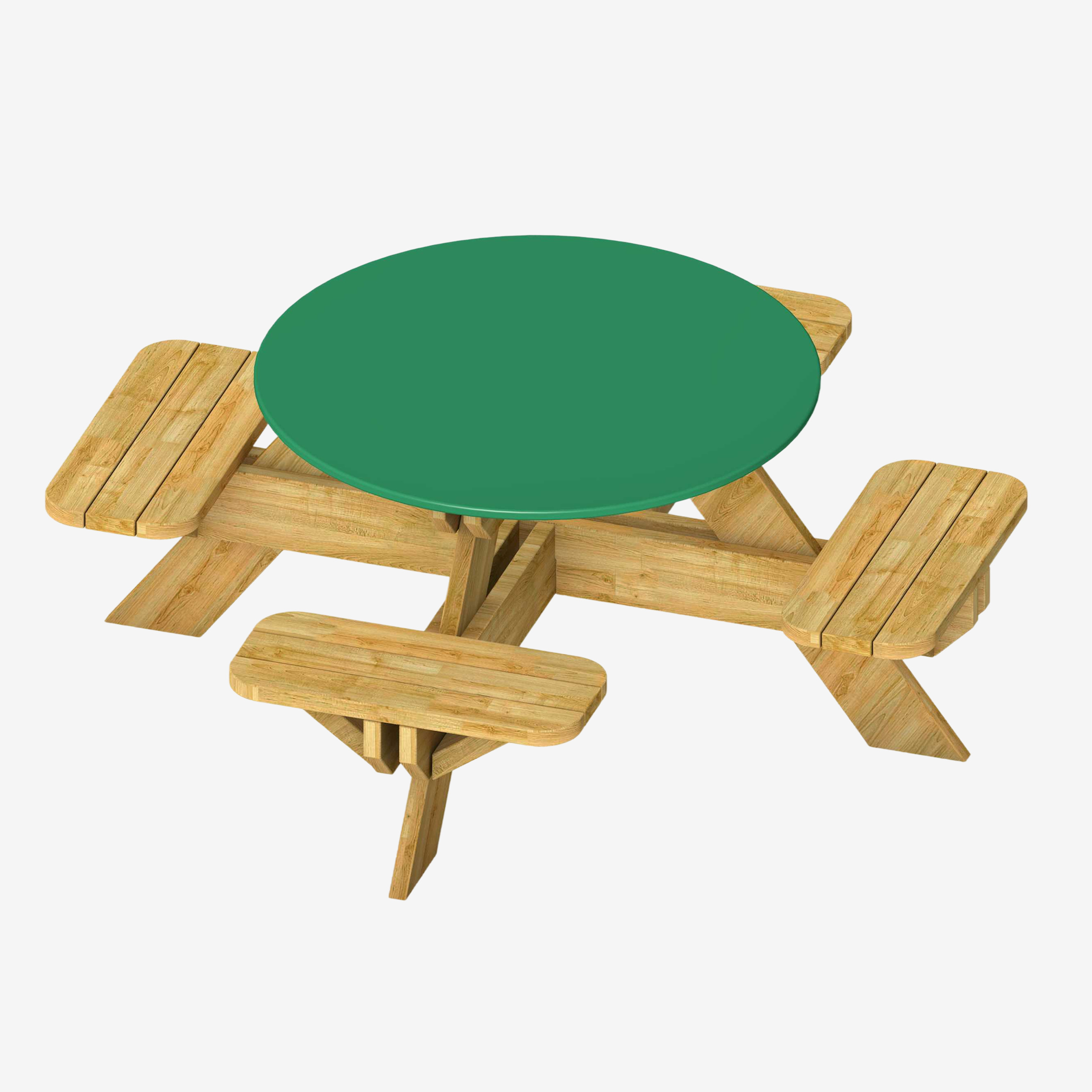 Round Picnic Table Solid Top