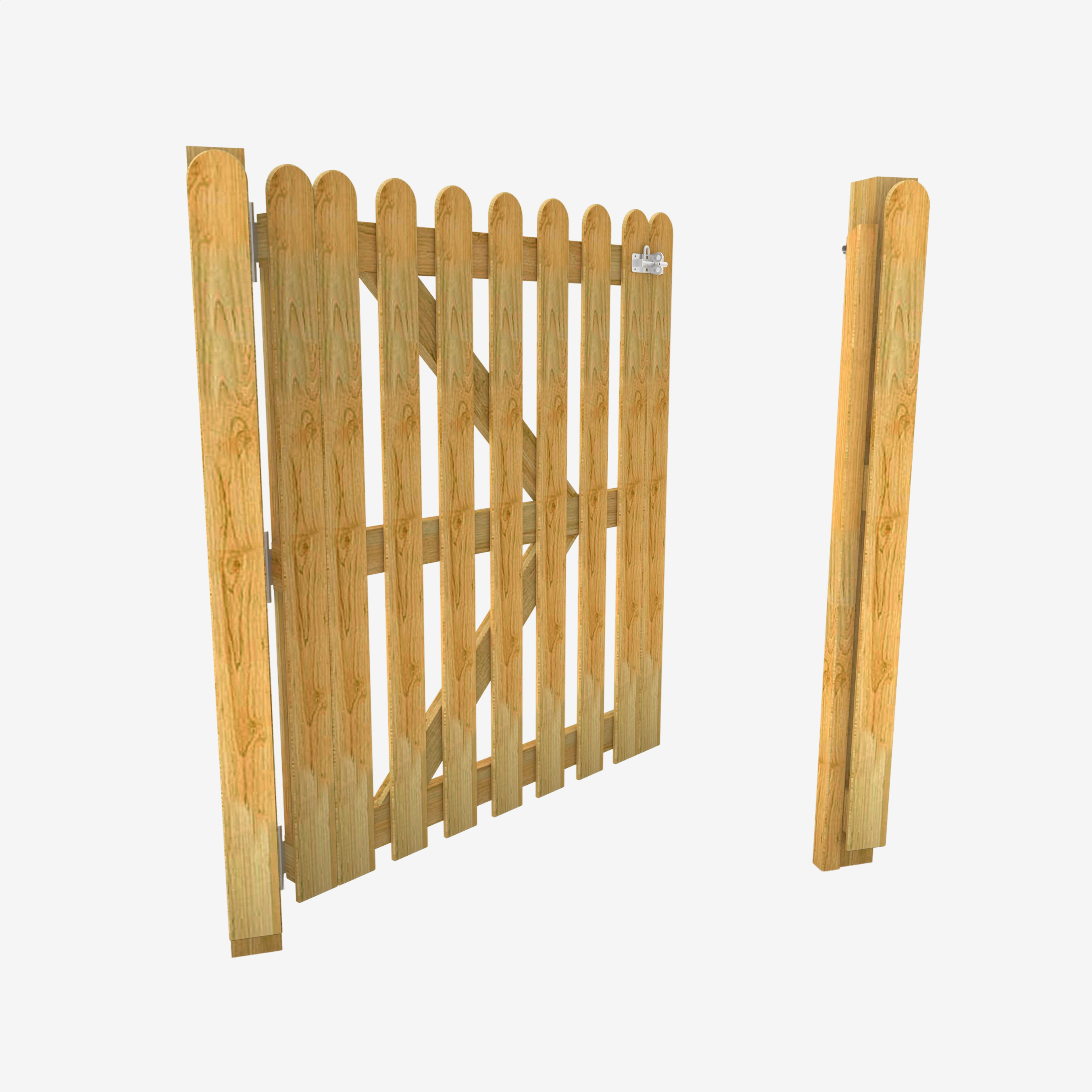 Timber Bow Top Fence Gate 1.5m