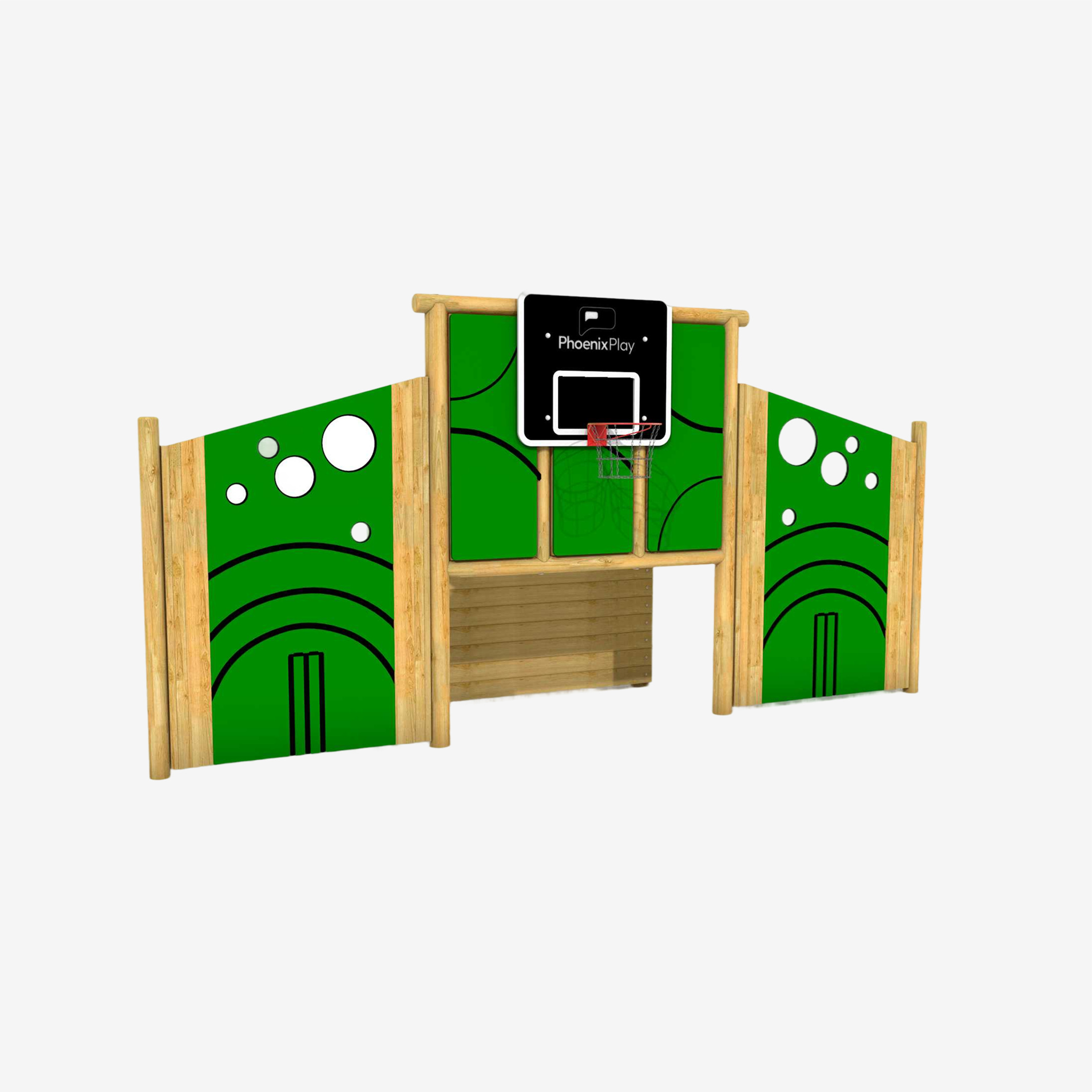 Timber MUGA Goal End - HDPE Panels