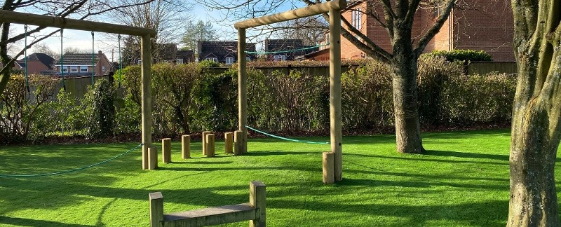 Trim Trail and All Weather Surfacing for Burbage Primary School