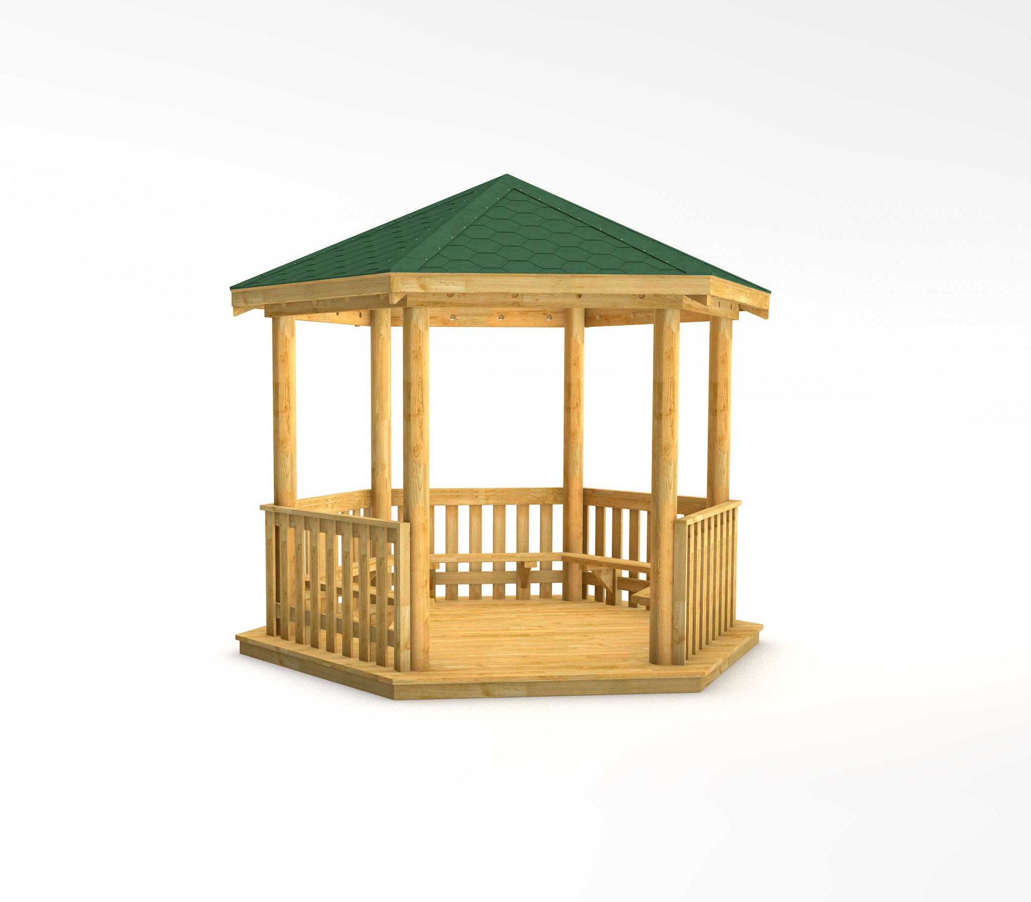 3.5m Gazebo decked