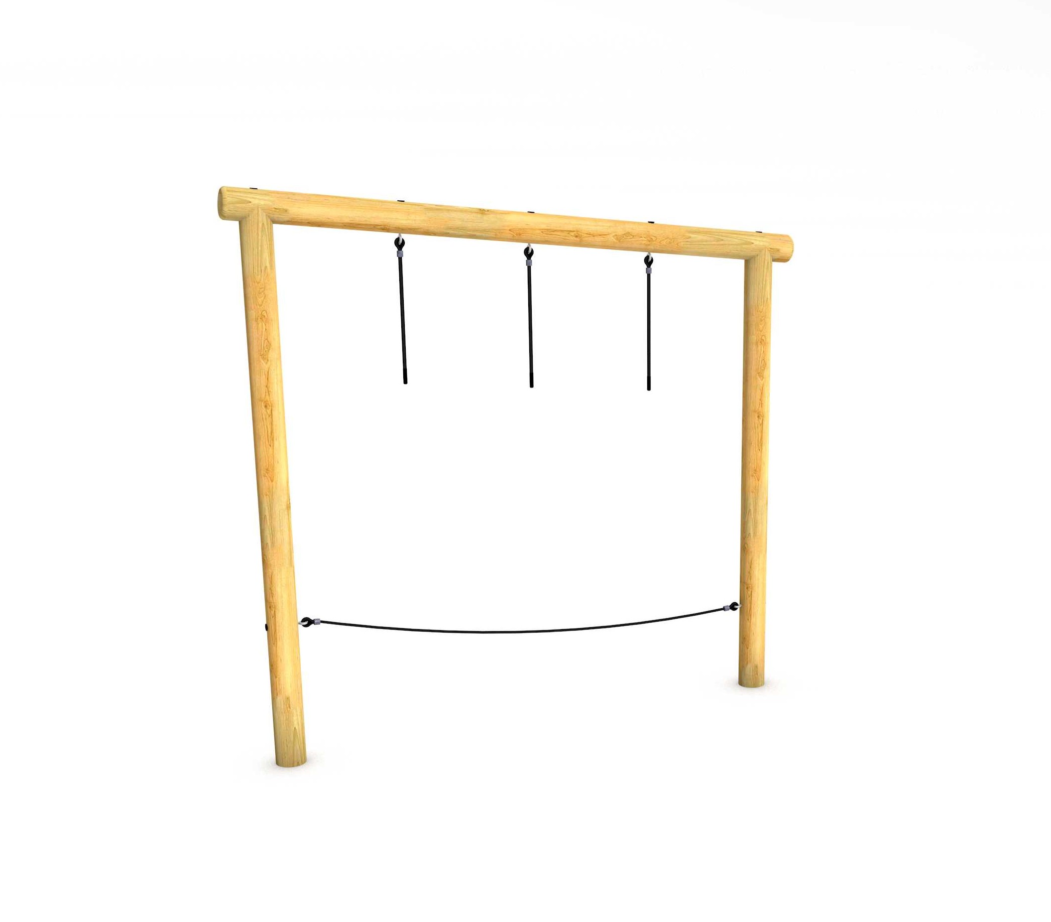 Angled Hanging Rope Tightrope Traverse