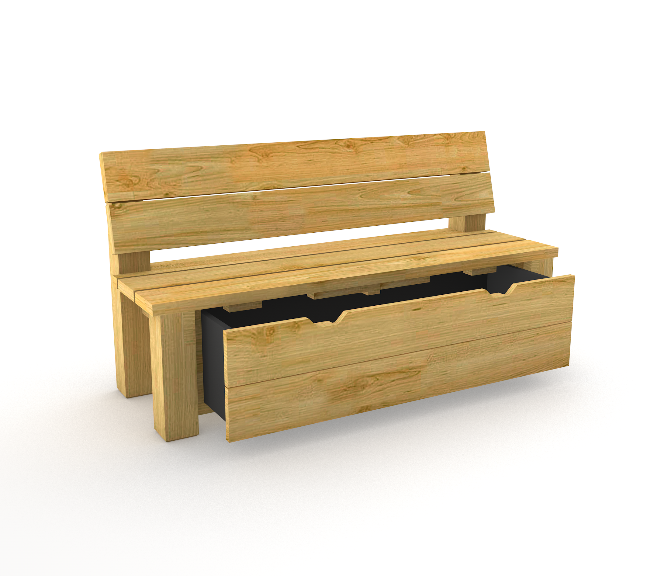 Storage Bench with Single Drawer