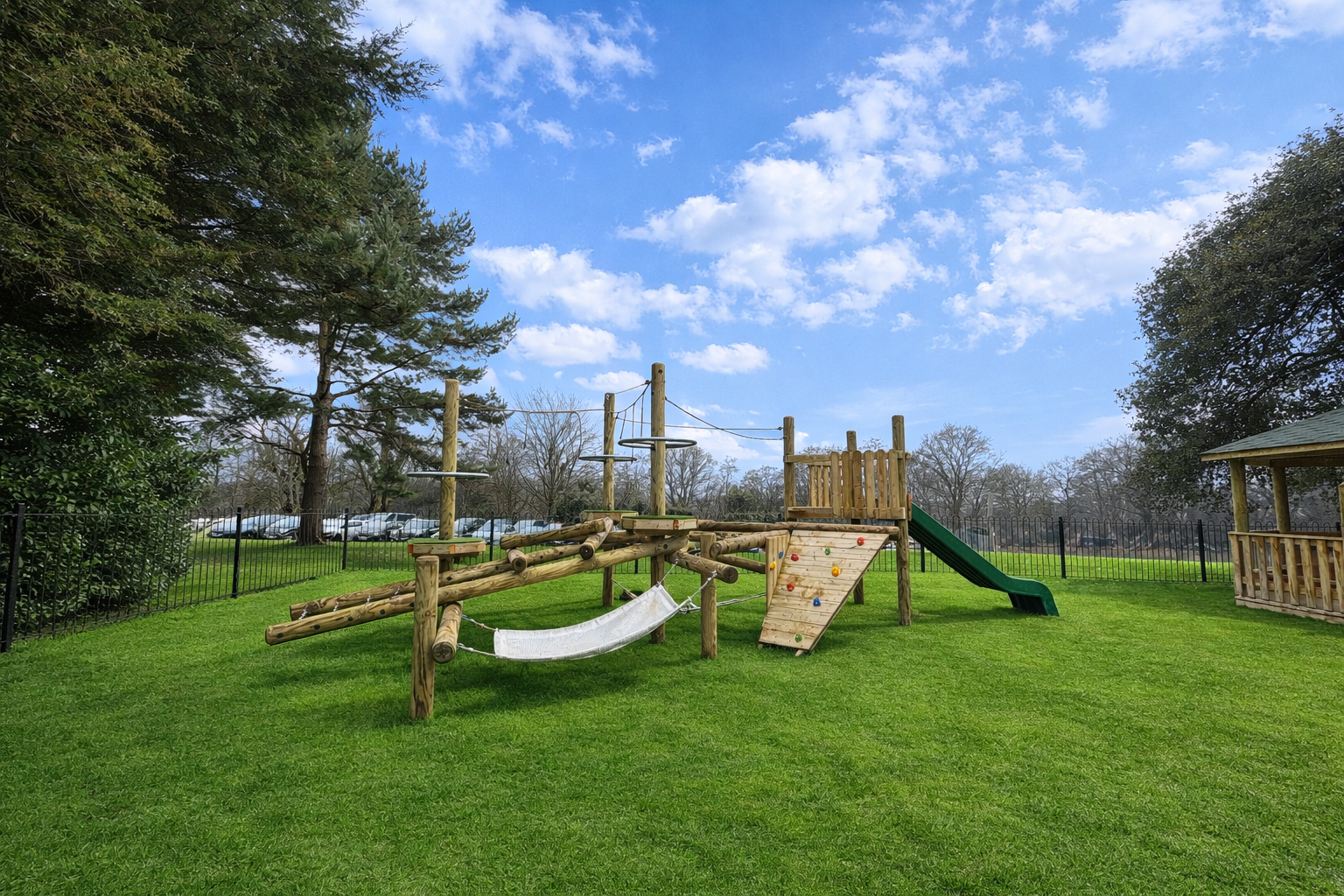 Playground layout ideas: active play equipment