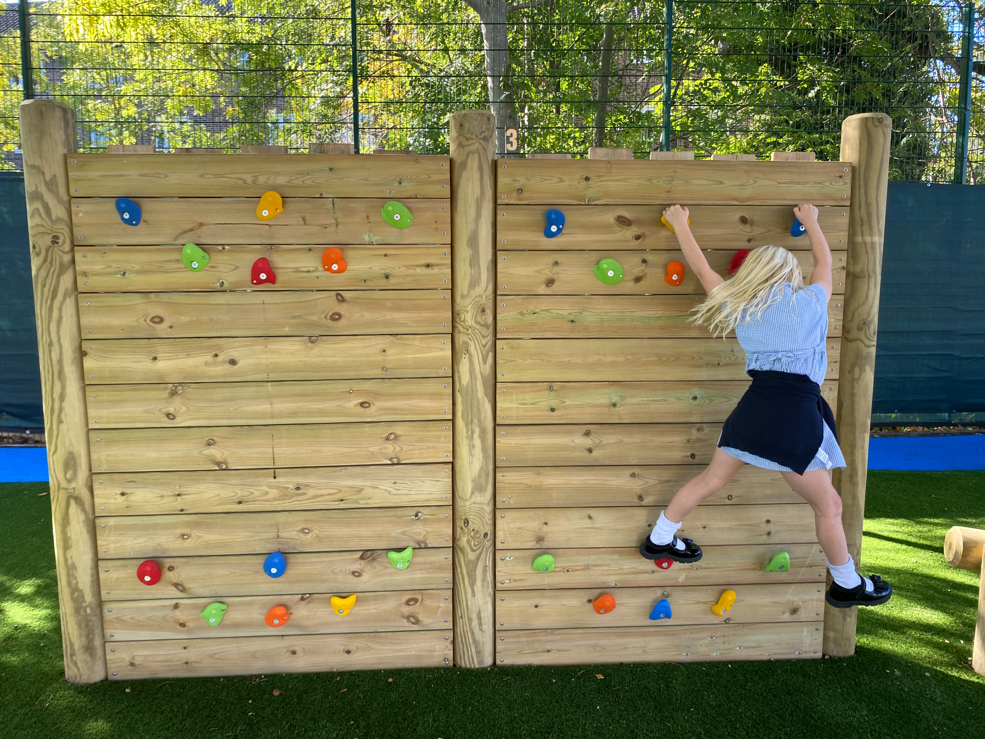 Climbing Wall in St Bartholomew's school playground