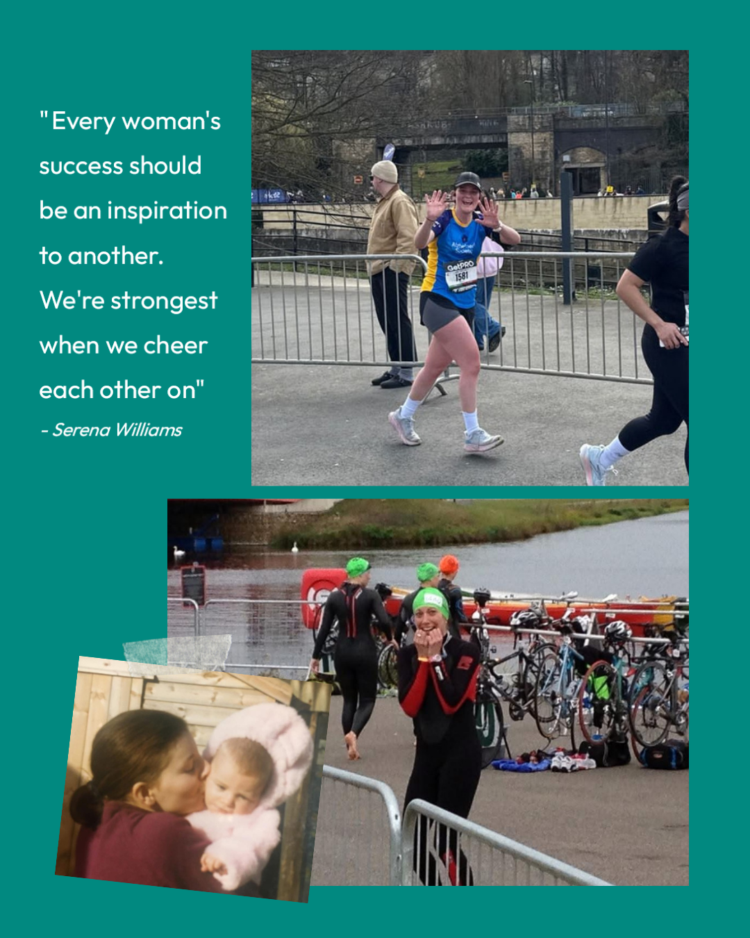 International Women's Day collage of photos of Phoenix Play staff