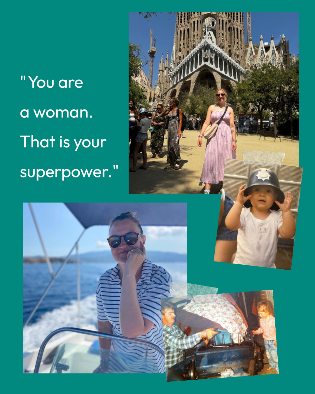 International Women's Day collage of photos of Phoenix Play staff