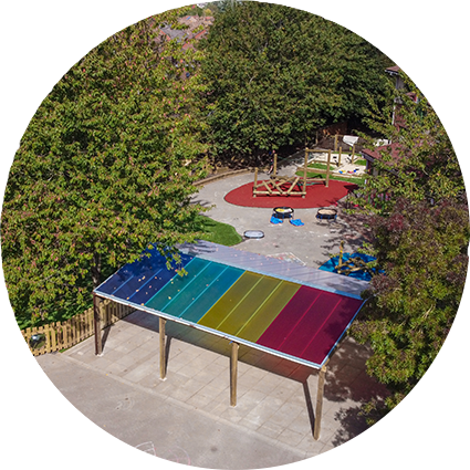 Canopy and play area