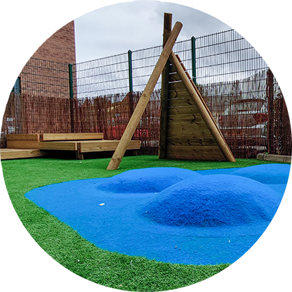 Teepee and play mounds