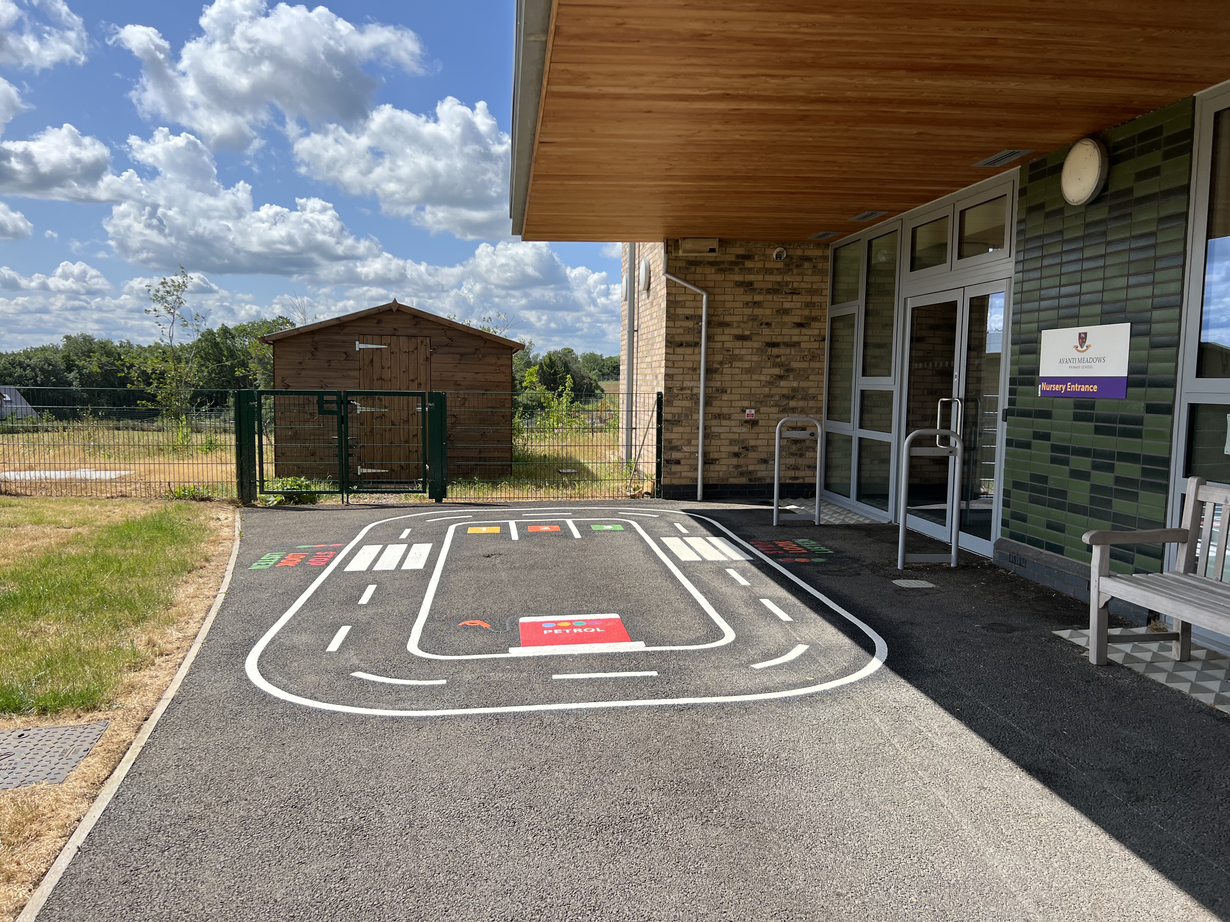 Thermoplastic roadway