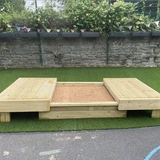 Covered Sand Pit - Lid Open